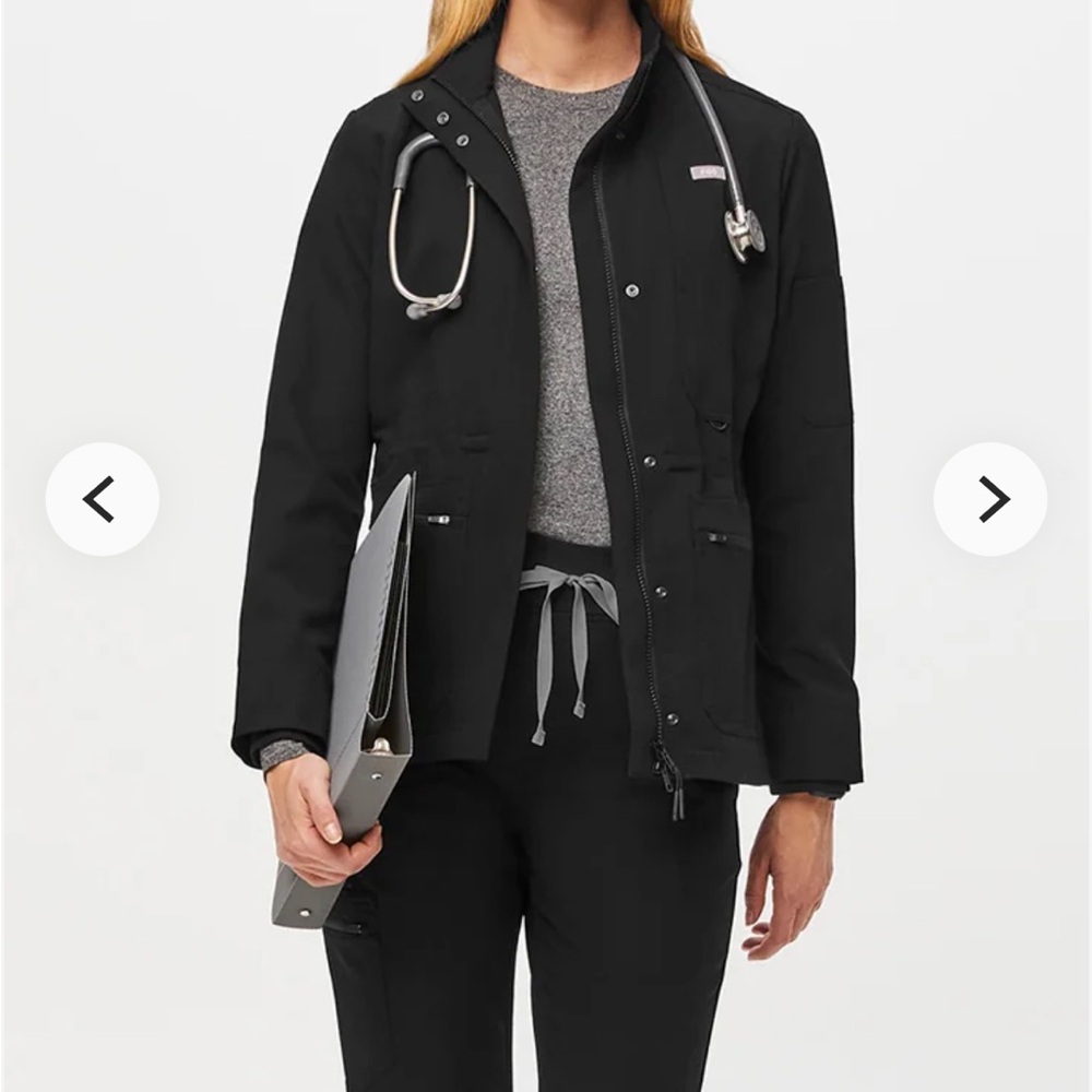FIGS PAGE SCRUB JACKET - XXL, BLK, BRAND NEW IN BAG